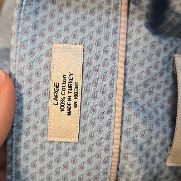 Peter Millar Mens Dress button down shirt sz L - Picture 8 of 9